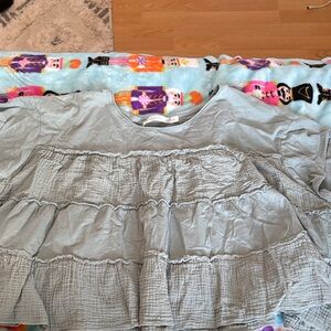 Altar'd State Soft Dusty Blue Top